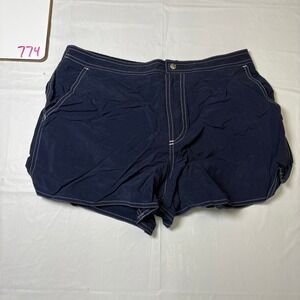 Beach House Womens Navy Blue Board Shorts Contrast Stitch Swim Bottoms Size 8